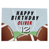 アメリカンサッカーボールキッズハッピーバースデー ラージペーパーバッグ (裏面)