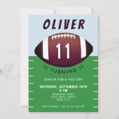 アメリカンサッカーボールスポーツボーイ誕生日 招待状 (正面)