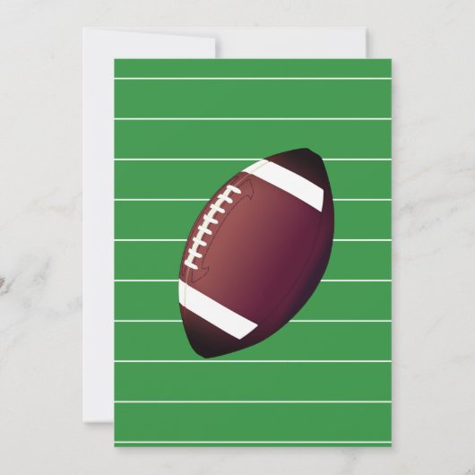 アメリカンサッカーボールスポーツボーイ誕生日 招待状 (裏面)