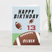 アメリカンサッカーボールハッピーバースデー カード (正面)