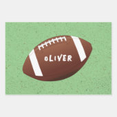 アメリカンサッカーボールパターン子供の誕生日 ラッピングペーパーシート (正面)