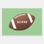アメリカンサッカーボールパターン子供の誕生日 ラッピングペーパーシート (正面)