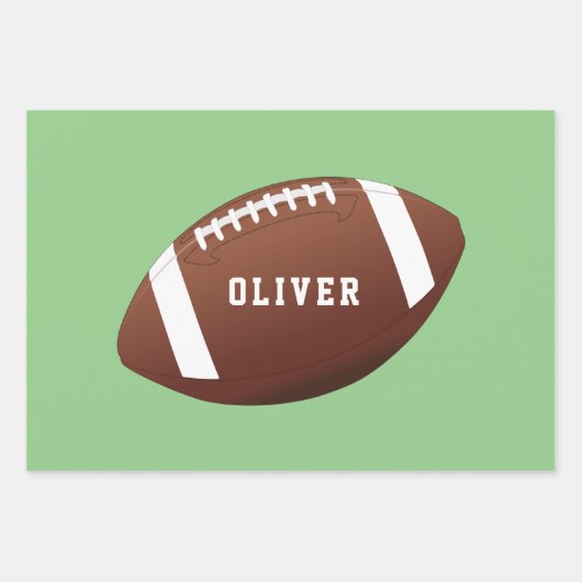 アメリカンサッカーボールパターン子供の誕生日 ラッピングペーパーシート (正面)