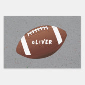 アメリカンサッカーボールパターン子供の誕生日 ラッピングペーパーシート (正面)