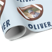 アメリカンサッカーボールボーイフォトラッピング紙 ラッピングペーパー (ロールコーナー)