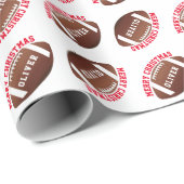 アメリカンサッカーボール名メリークリスマス ラッピングペーパー (ロールコーナー)