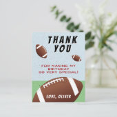 アメリカンサッカーボール誕生日ありがとう ポストカード (スタンド正面)