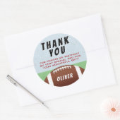 アメリカンサッカーボール誕生日ありがとう ラウンドシール (封筒)