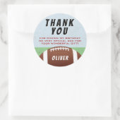 アメリカンサッカーボール誕生日ありがとう ラウンドシール (バッグ)