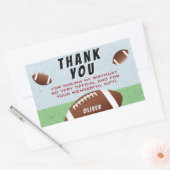 アメリカンサッカーボール誕生日ありがとう 長方形シール (封筒)