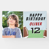 アメリカンサッカーボール誕生日パーティーの写真 横断幕 (横)
