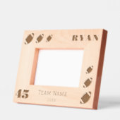 アメリカンサッカーボール選手ナンバーチーム名 レーザー彫刻フレーム (左)