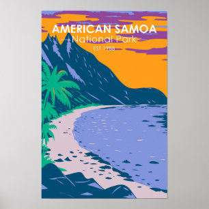 アメリカンサモアナショナルパークオフビーチ ポスター