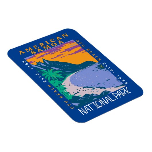 アメリカンサモアナショナルパークオフビーチ 動揺して マグネット (右側)
