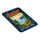 アメリカンサモアナショナルパークレトロ 動揺して マグネット (右側)