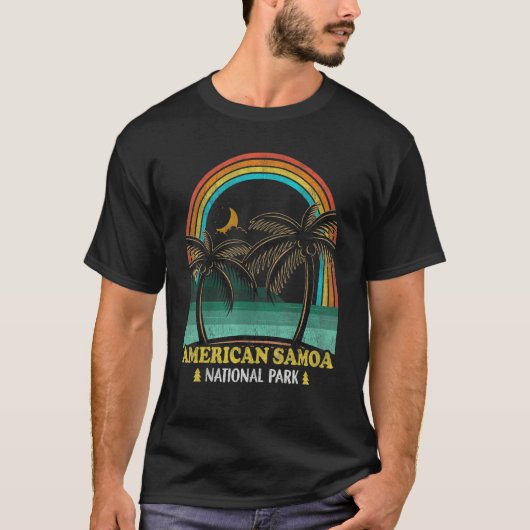 アメリカンサモア国立公園ヴィンテージ70s山 tシャツ (正面)