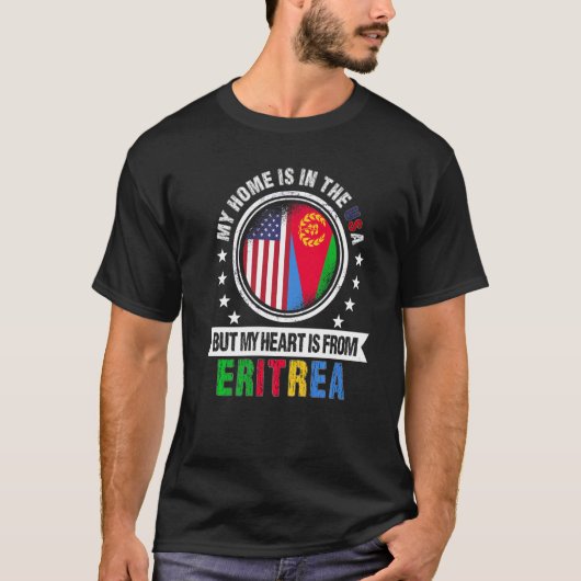 アメリカンサルバドラン国旗ハートエルサルバドルアメリカ Tシャツ (正面)