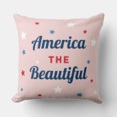 アメリカンザビューティフルピンク7月4日 クッション (正面)