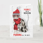 アメリカンショートヘアがクリスマスをおもしろい生む カード (正面)