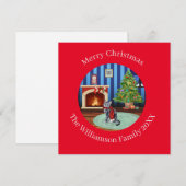 アメリカンショートヘアのねこちゃんの絵はがき シーズンカード (正面/裏面)