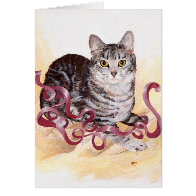 アメリカンショートヘアのタビー猫 (正面)