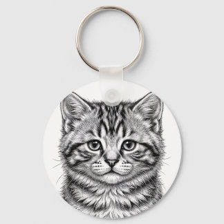 アメリカンショートヘアの子猫のキーチェーン キーホルダー
