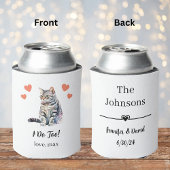 アメリカンショートヘアの猫の結婚式 缶クーラー 引き出物