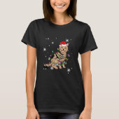 アメリカンショートヘアの猫クリスマス Tシャツ (正面)
