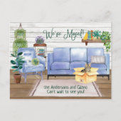 アメリカンショートヘアブラウン虎猫ニューホームムービング 案内ポストカード (正面)