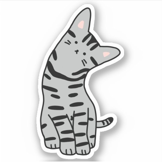 アメリカンショートヘア猫シール シール (正面)
