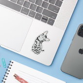 アメリカンショートヘア猫シール シール (ノートパソコンとiPhone)