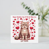 アメリカンショートヘア猫バレンタインデー シーズンカード (スタンド正面)