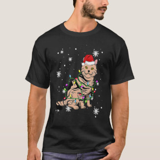 アメリカンショートヘア 猫 クリスマス ライト クリスマス Tシャツ