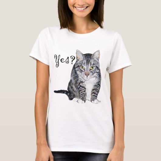 アメリカンショートヘア - Yes? Tシャツ (正面)