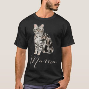 アメリカンショートヘアTabby Cat Mama Cat Mom Pr Tシャツ