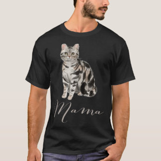 アメリカンショートヘアTabby Cat Mama Cat Mom Pr Tシャツ
