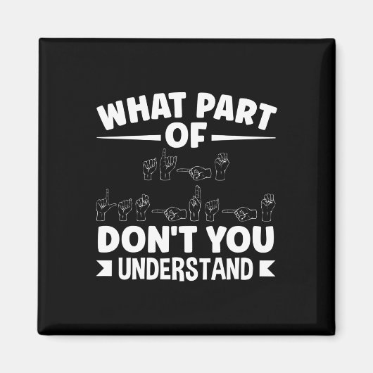 アメリカンシン語ASL先生ASLアルファベットPu マグネット (正面)