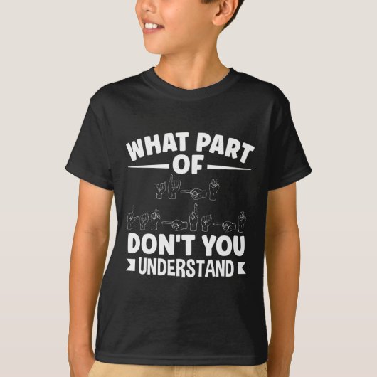 アメリカンシン語ASL先生ASLアルファベットPu Tシャツ (正面)