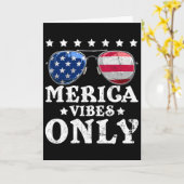 アメリカンジョーク アメリカ国旗 サングラス 4th カード (黄色い花)