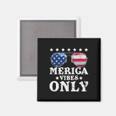 アメリカンジョーク アメリカ国旗 サングラス 4th  マグネット (正面/裏面)