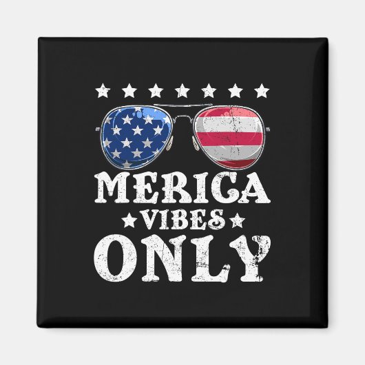 アメリカンジョーク アメリカ国旗 サングラス 4th  マグネット (正面)