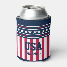 アメリカンスタイリングというスターとストライプ 缶クーラー