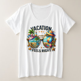アメリカンスタイルのバケーションTシャツ(プラスサイズ) プラスサイズTシャツ
