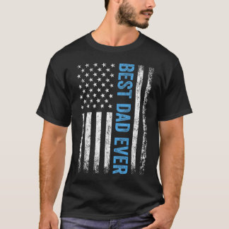 アメリカンスタイルの父の日お祝いベスト・ダッド・エバー・ウィズ・アス Tシャツ
