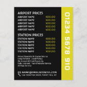 アメリカンスタイルタクシー(タクシー)と価格表 チラシ (裏面)