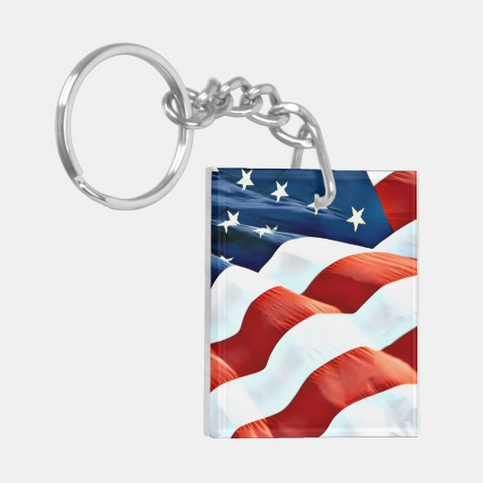 "アメリカンスタイル" アクリルキーチェーン キーホルダー (正面左)
