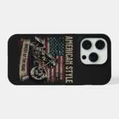 アメリカンスタイル - ロードバイカーの亡霊 iPhoneケース (裏面横)