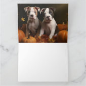 アメリカンスタッフォードシャーの子犬 オータムデライト カード (内部)