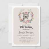 アメリカンスタッフォードシャーテリア 犬 お祝い 招待状 (正面)