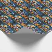 アメリカンスタッフォードシャードッグ パンプキン ハロウィン 面白い ラッピングペーパー (角)